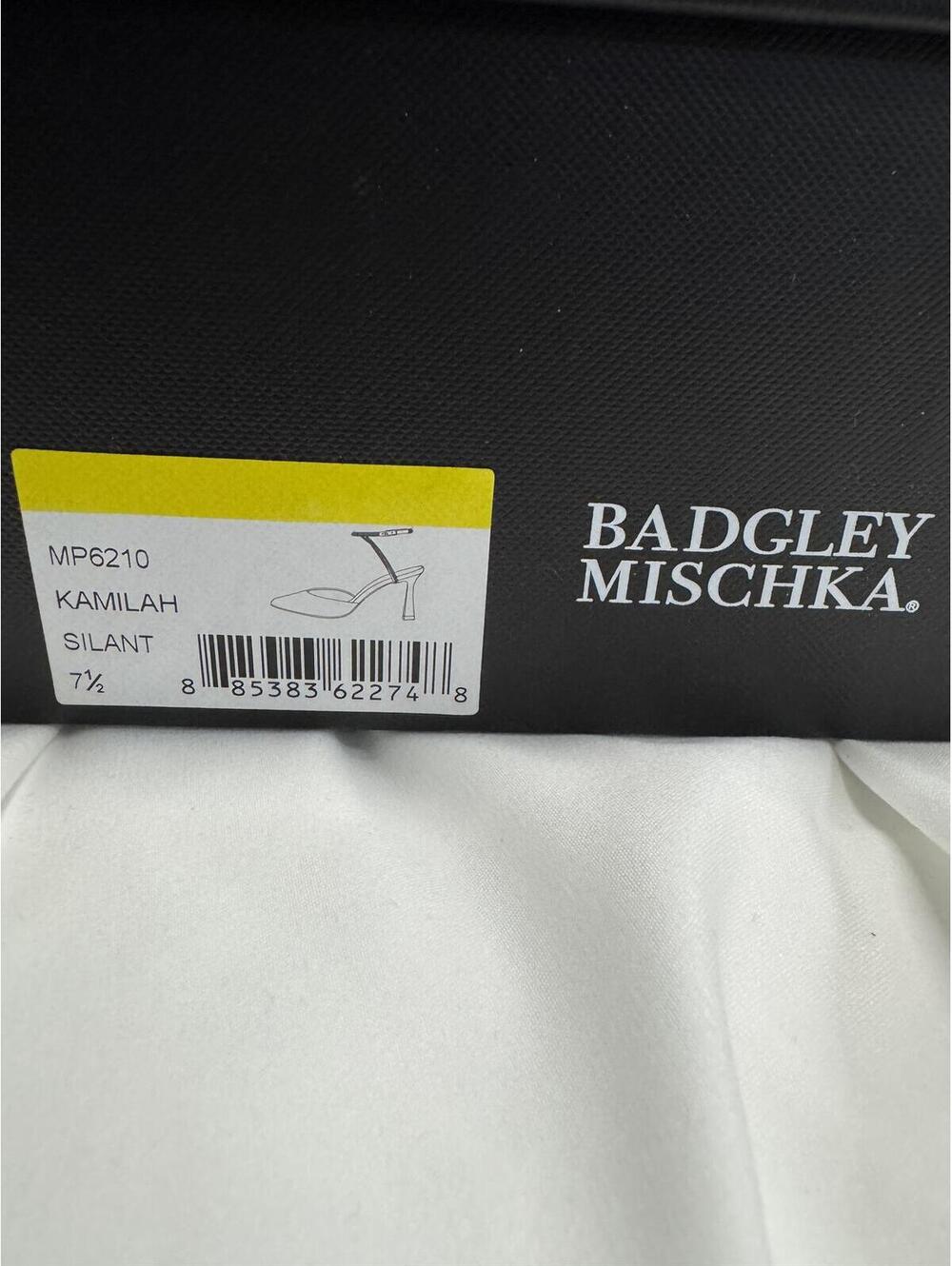 Badgley Mischka Sparkle Pointed Toe Slingback Heels - Picture 8 of 8